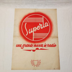 Poster SUPERLA una grande marca in radio anno 1952 2