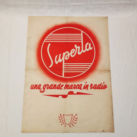 Poster SUPERLA una grande marca in radio anno 1952