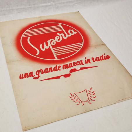 Poster SUPERLA una grande marca in radio anno 1952