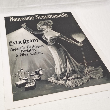Poster Ever-Ready Appareil Electriques Portatifs a Piles seches