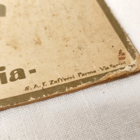 Cartello vetrina originale Società Anonima Etelia Firenze Erberto Carboni 1925
