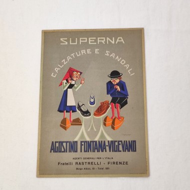 Poster vetrina Superna Calzature e sandali Agostino Fontana Vigevano