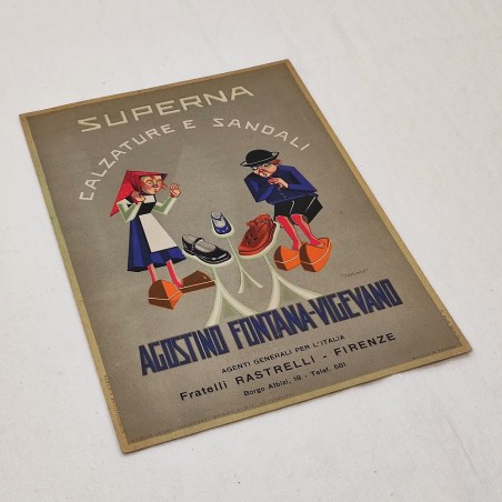 Poster vetrina Superna Calzature e sandali Agostino Fontana Vigevano