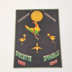Cartello vetrina Biscotto Spinelli Roma Neri Nerino Nanetti anno 1938 2
