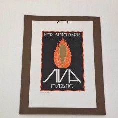 Poster locandina Vetri Soffiati d'Arte SIVA Murano - Giovanni Guerini 1928