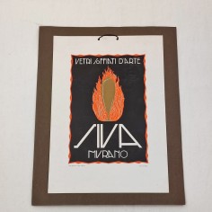 Poster locandina Vetri Soffiati d'Arte SIVA Murano - Giovanni Guerini 1928 2