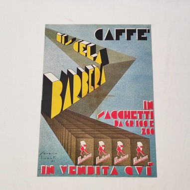 Poster Caffè Miscela Barbera - Saverio Liconti anno 1933