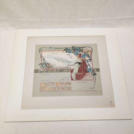 Diploma Società Italiana Albergatori - Riccardo Galli 1908