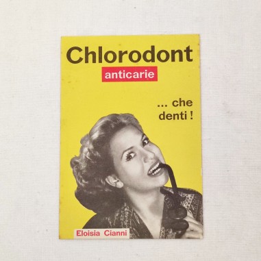 Cartolina CHLORODONT anticarie Eloisa Cianni anno 1954