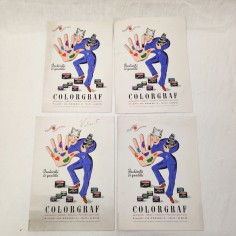 Prova di stampa COLORGRAF inchiostri da stampa. Lotto di 4 esemplari 2