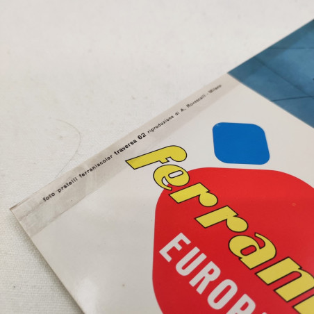 Poster pubblicitario FERRANIA Ferraniacolor testo in finlandese 1962