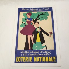 Loterie Nationale Laisser échapper la chance c'est .. Bernard Aldebert anno 1960
