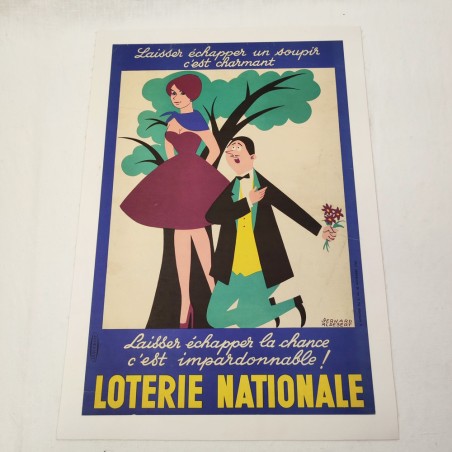 Loterie Nationale Laisser échapper la chance c'est .. B. Aldebert anno 1960