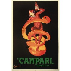 Cappiello Campari l'Aperitivo Spiritello stampa litografica