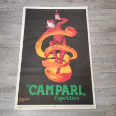 Cappiello Campari l'Aperitivo Spiritello stampa litografica 2