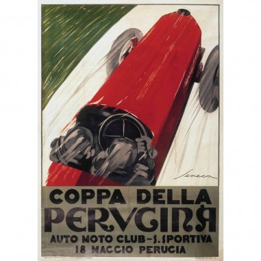 Manifesto Coppa della Perugina - Seneca - stampa litografica