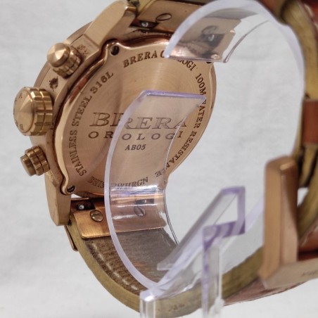 Orologio polso uomo BRERA Ab05 cassa acciaio colore oro rosa usato