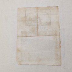Foglio in carta di stracci DELLA TREBBIA invenzione Giandomenico Silva 1836 2