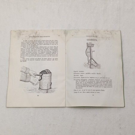 Libretto Oggetti e Mestieri Catalogo n° 4 1987 Museo Etnografico del Po