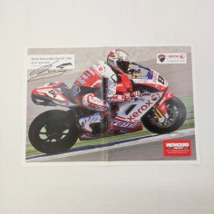 Coppia poster moto DUCATI anno 2010 con autografo Michel Fabrizio 2