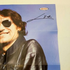 LUCIANO LIGABUE autografo originale su poster 47x61 al retro Marco Mengoni 2