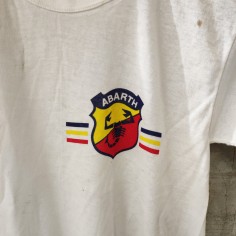 T Shirt maglietta bianca originale con logo Abarth Tg M 2