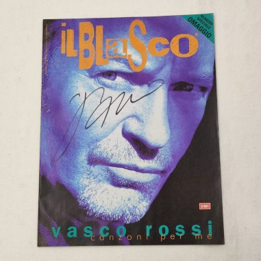 VASCO ROSSI rivista speciale EMI con autografo originale