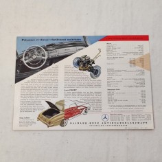 Mercedes Type 190 SL brochure originale in francese 1965 2