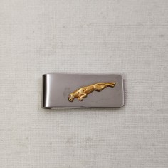 Fermasoldi in acciaio e oro JAGUAR con occhio in brillante