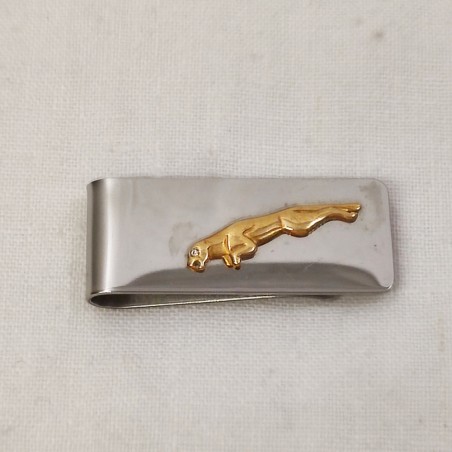 Fermasoldi in acciaio e oro JAGUAR con occhio in brillante