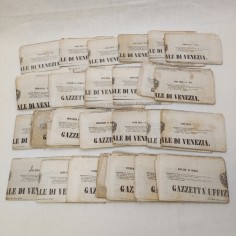 Lotto di 24 numeri della Gazzetta Ufficiale di Venezia anni 1851/1852