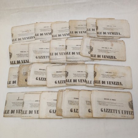Lotto di 24 numeri della Gazzetta Ufficiale di Venezia anni 1851/1852