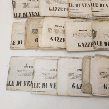 Lotto di 24 numeri della Gazzetta Ufficiale di Venezia anni 1851/1852