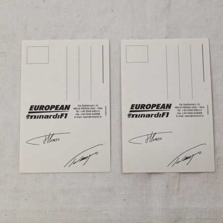 ALONSO MARQUES due cartoline con autografi in originale
