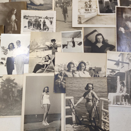 Lotto di 31 fotografie originali Elsa Campari figlia del Pilota Giuseppe Campari