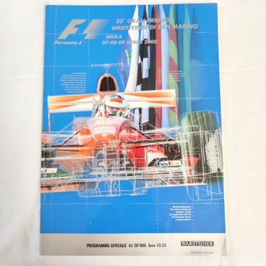 Programma automobilistico Gran Premio Imola F1 anno 2000 con autografi piloti
