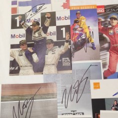 Lotto di 25 ritagli riviste con autografi piloti e dirigenti F1 2