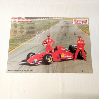 Poster 70x50 cm mondiale 1996 F1 Schumacher Irvine Larini
