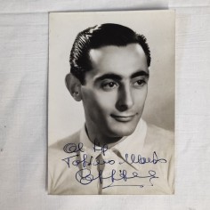Vera fotografia FAUSTO COPPI con dedica e autografo originali