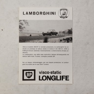 Prospekt brochure depliant LAMBORGHINI 350 GT foglio 14x20 uniface