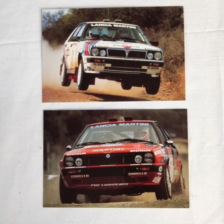 Due cartoline originali Lancia Delta 4WD 1987/1989 stampa a colori