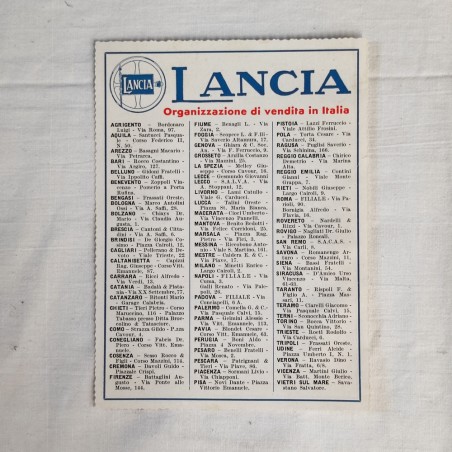Piccolo volantino LANCIA produzione 1934 - 115x160 mm
