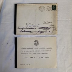 Lettera di ringraziamento condoglianze per Guglielmo MARCONI