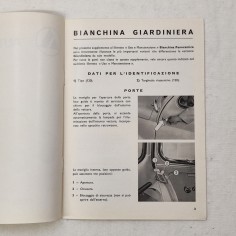 Supplemento al libretto uso manutenzione Autobianchi Bianchina Giardiniera 2