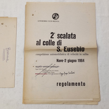 Fascicolo Regolamento 2° scalata al colle di S. Eusebio