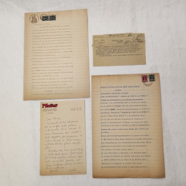 Lotto autorizzazioni ACI Brescia corsa Sant'Eusebio 1947 + telegramma Andreotti