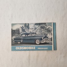 Mini brochure con listino prezzi vetture Oldsmobile in olandese Prijslijst
