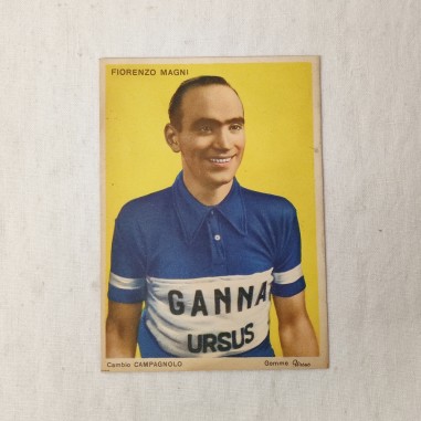 FIORENZO MAGNI cartolina a colori ciclista anno 1951