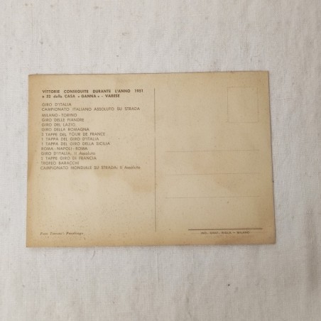 FIORENZO MAGNI cartolina a colori ciclista anno 1951