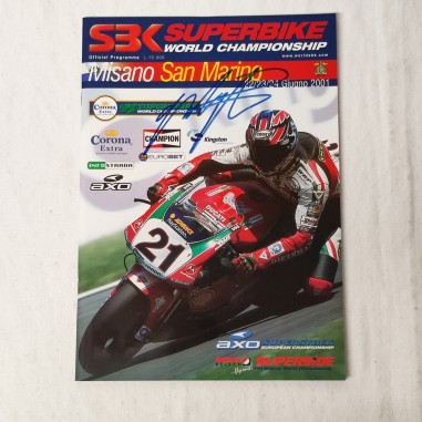 SBK Superbike Misano San Marino Programma ufficiale giugno 2001 con autografi